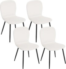 4x Esszimmerstühle Küchenstuhl mit Rückenlehne Metallbeinen Samt K05EZS-4