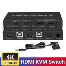 2X1 Dual Monitor HDMI KVM