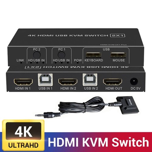 2x1 dual monitor hdmi kvm - 2x1,