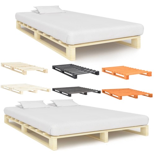 Palettenbett massivholzbett - palettenbett,