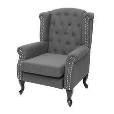 Sessel Chesterfield, Clubsessel Relaxsessel, Stoff/Textil wasserabweisend