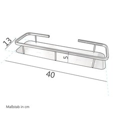 Edelstahl Duschablage - silber - zum Bohren Badezimmer Regal Duschkorb Badewanne