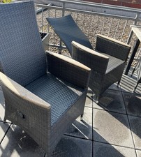 Siena Garden Move Relax Gartenstühle 4Stück 1Hocker