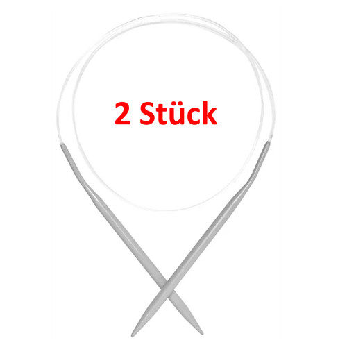 Rundstricknadeln aluminium - 2x,
