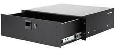 3 HE 19" ALUMINIUM-Rackschublade mit Schloss Schnelltrennung ADAM HALL 87403A