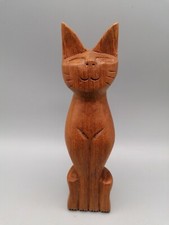Deko Katze Holz Handarbeit