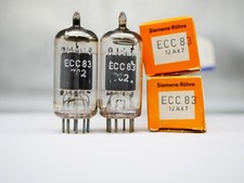 Matched pair AEG EI Yugoslavia  ECC83 12AX7 Tubes Smooth Platinum NIB/NEW in Box