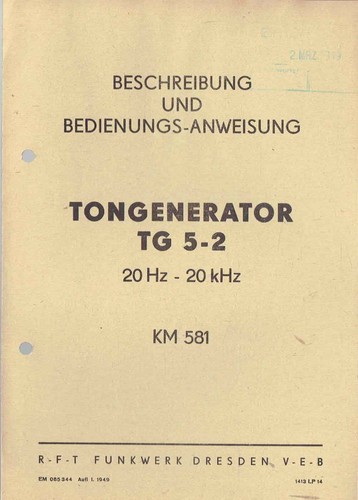 Rft tongenerator 20 - /,