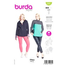 Burda Style Schnittmuster Nr. 5691 - Jacke & Shirt - Damenshirt oder Sweatjacke