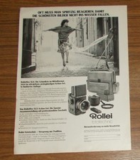 Seltene Werbung vintage ROLLEI ROLLEIFLEX SLX Camera Action Set - Spritzig 1983