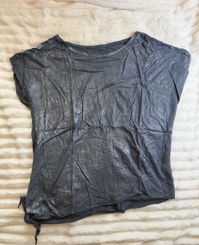 Damen glitzer top zum binden - top,