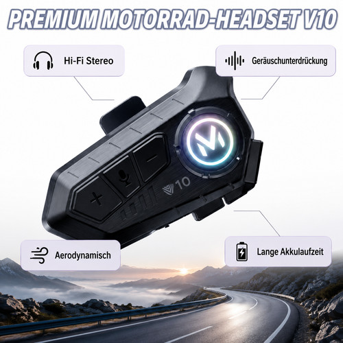 Ipx6 headset y10 motorräder - ipx6,