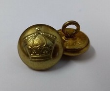 Vintage Krone Knöpfe Messing