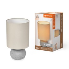 Tischlampe Leuchte Decor Impact Table beige/grau 1 x E27 Textilkabel Schalter