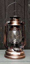 Scheunenfund: Original Stall Laterne Petroleum Docht Leuchte Metall kupferfarbig