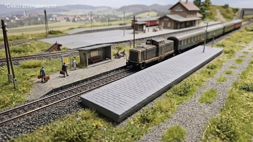 Bahnsteig zweigleisig - h0,