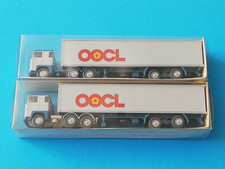 Wiking 1/87 Scania 111 Container Zug OOCL  - zwei verschiedene Varianten mit OVP