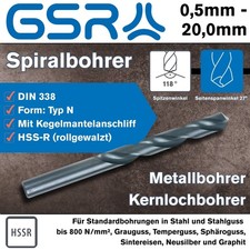 GSR Spiralbohrer 0,5mm -