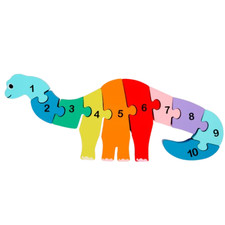 Kinder Steckpuzzle SET Holz Spielzeug Dino Design Steck Puzzle Lern Spiel Puzzle