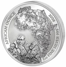 Ruanda Silber Berggorilla Gorilla 2008 PP Proof + Ihre Wahl 2 x 1 oz Set Angebot