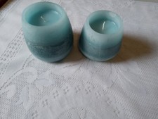 Badkerzen 2er Set Meerblau. 