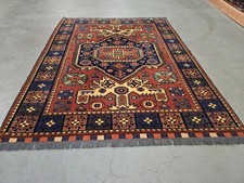 ANTIK Handgeknüpfter Afghan Teppich 210 x 162 cm perfekt top zustand