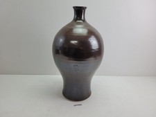 XXL Vase Steingut Dunkelbraun H=51,5cm Deko Eyecatcher Wohnzimmer #2511083