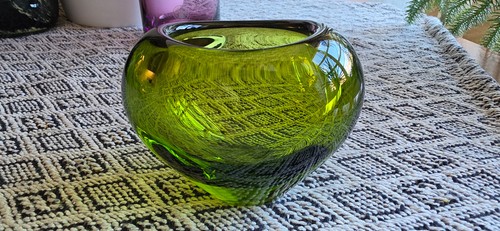 Holmegaard menuet herz vase - holmegaard,