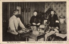 Ak Turkum Lettland, Soldatenheim, Innenansicht, Deutsche Soldaten - 4298681