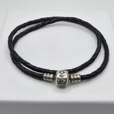 Original Pandora Lederarmband Schwarz 37 cm #1