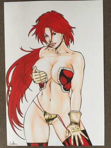 Comic originalzeichnung red - originalzeichnung,