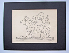 KARL HEYN .  " Einstrichzeichnung " " RAUB DER EUROPA " signiert um 1930