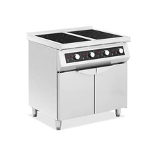 Induktionsherd Standherd Induktion 17000 W 4 Kochflächen 60 - 240 °C Stauraum