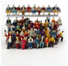 50 Stück Alle Sitzend Bemalte Figuren Passagier HO 1:87 Scale Sitzende Menschen
