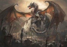 Drachen fantasy goth braun - drachen,