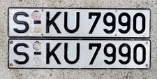 2 DIN Kfz-Kennzeichen