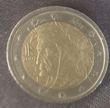 2 Euro Münze Italien Dante