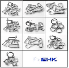 Schäkel Wirbel Karabiner Ring Rundschäkel Schäkelschlüssel Gabel Gabel  V4A+++