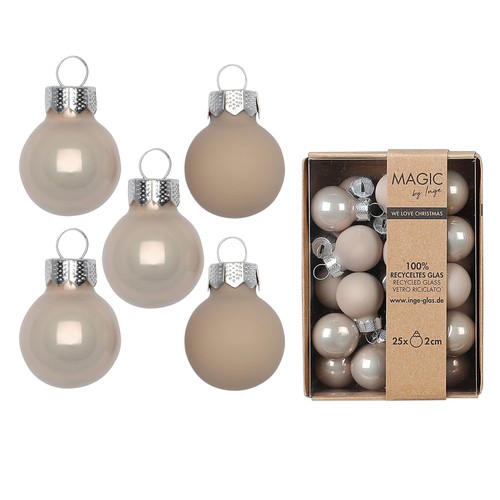 Weihnachtskugeln glas 2cm - 25,