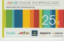 Joker Online Shoppingcard Geschenkkarte Gutscheinkarte ohne Guthaben für Sammler