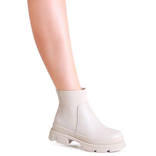 Damen plateau stiefeletten - plateau,