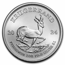 1 UNZE SILBER - AFRIKA KRÜGERRAND 2024 / SPRINGBOCK - SILBERMÜNZE SILBERBARREN