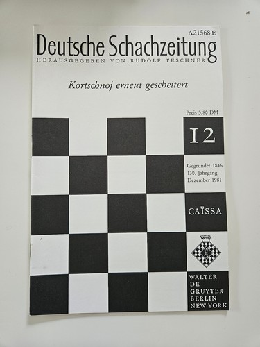 Deutsche schachzeitung 1981 - schachzeitung, 12/1981
