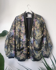 Tom Hanbury Vintage Jacke 80s | Abstraktes Muster | Gr. XXL | Retro Streetwear