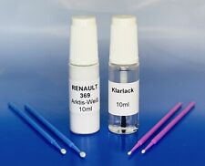 Lackstift-Set RENAULT 369 Arktis-Weiß + Klarlack , 2 x 10ml + 4 Lacktupfer