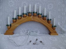 Lichterbogen Schwibbogen 10fl. mit 4 Ersatzbirnchen Vintage Kerzen Fenster Deko