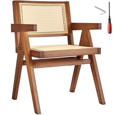 Esszimmerstuhl Lissy mit Wiener Geflecht im Boho-Stil Sessel Eiche dunkel B-Ware