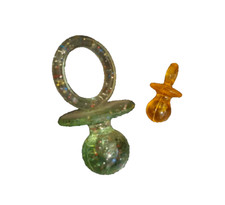 2 Nuckel Deko Fasching Glitzer Geschenkidee Basteln Geschenkanhänger Baby Geburt