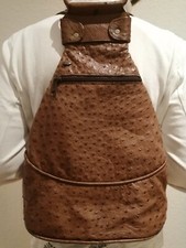 Echt Straußenleder Rucksack XL-bag Weekender Tasche ostrich struzzo LUXUS  neu