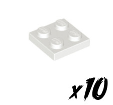 10x LEGO 3022 • 2x2 Plate • Platte • weiß • white
